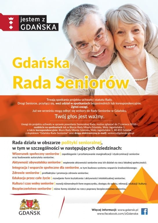 Senior: Wypowiedz się na temat Gdańskiej Rady Seniorów! Taka okazja już jutro