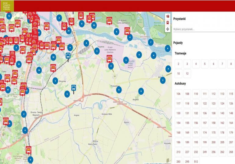 Tram&Bus Online - interaktywna mapa dla pasażerów gdańskiej komunikacji miejskiej