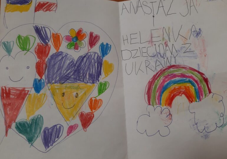 Gdańsk: Zbiórka darów i rysunki wsparcia od dzieci dla Ukraińców