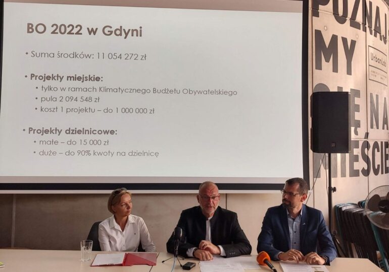 Gdynia: Głosuj na projekty w BO2022