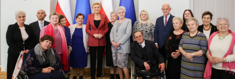 Rypińscy seniorzy z rewizytą u Małżonki Prezydenta