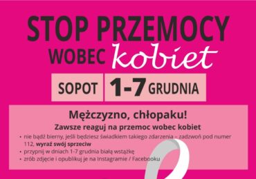 Sopot: Tydzień Białej Wstążki – powiedz „nie” przemocy wobec kobiet